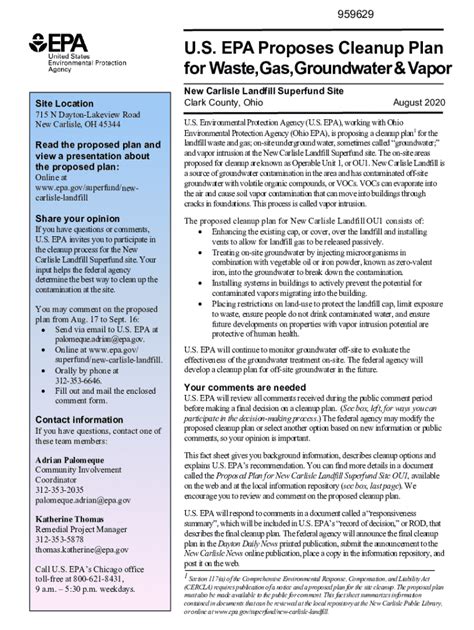 US EPA FACT SHEET 